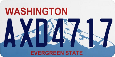 WA license plate AXD4717