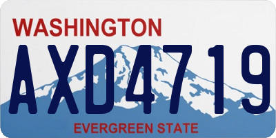 WA license plate AXD4719