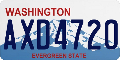 WA license plate AXD4720