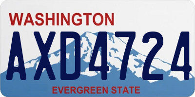 WA license plate AXD4724