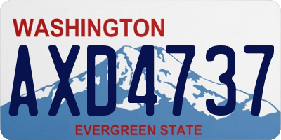 WA license plate AXD4737