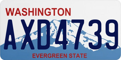 WA license plate AXD4739