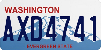 WA license plate AXD4741