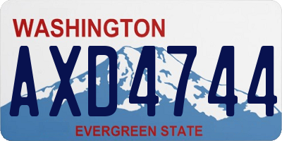 WA license plate AXD4744