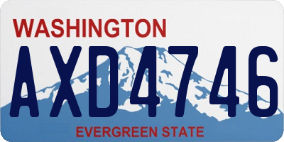 WA license plate AXD4746