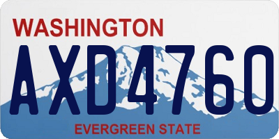 WA license plate AXD4760