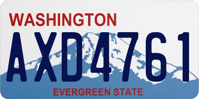 WA license plate AXD4761