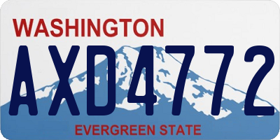 WA license plate AXD4772
