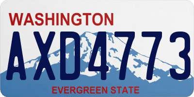 WA license plate AXD4773