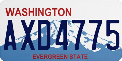 WA license plate AXD4775
