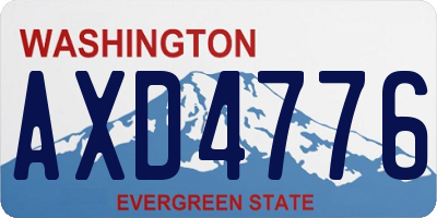 WA license plate AXD4776