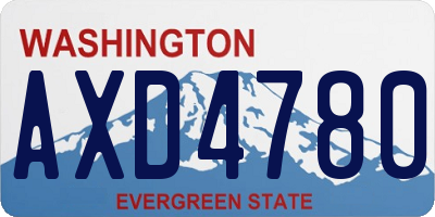 WA license plate AXD4780