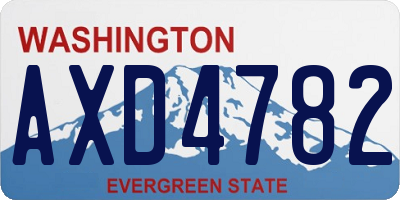 WA license plate AXD4782