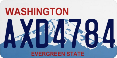 WA license plate AXD4784