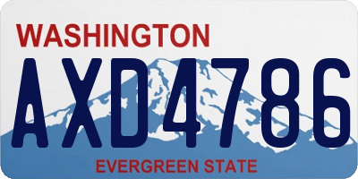 WA license plate AXD4786