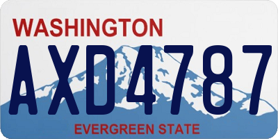 WA license plate AXD4787
