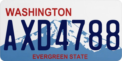 WA license plate AXD4788