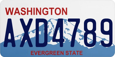 WA license plate AXD4789