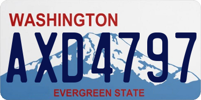 WA license plate AXD4797