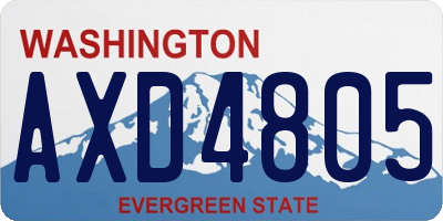 WA license plate AXD4805