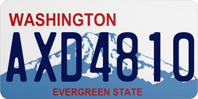 WA license plate AXD4810