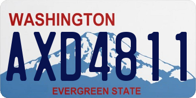 WA license plate AXD4811