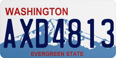WA license plate AXD4813