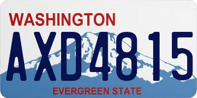 WA license plate AXD4815