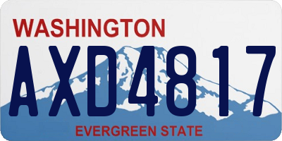 WA license plate AXD4817