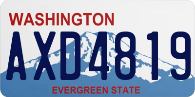WA license plate AXD4819
