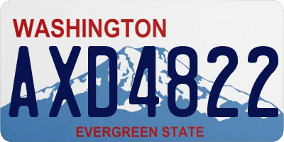 WA license plate AXD4822