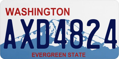 WA license plate AXD4824