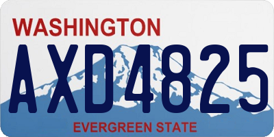 WA license plate AXD4825