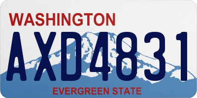 WA license plate AXD4831