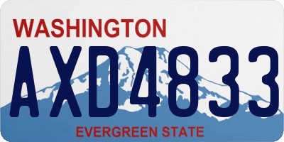 WA license plate AXD4833