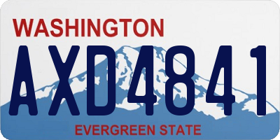 WA license plate AXD4841