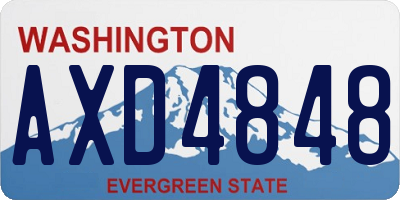 WA license plate AXD4848