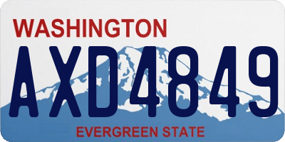 WA license plate AXD4849