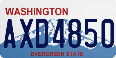 WA license plate AXD4850