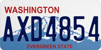 WA license plate AXD4854