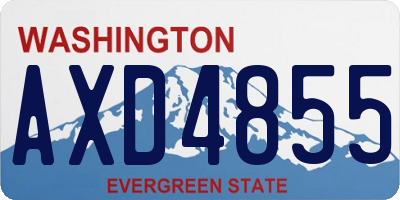 WA license plate AXD4855