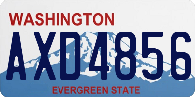 WA license plate AXD4856