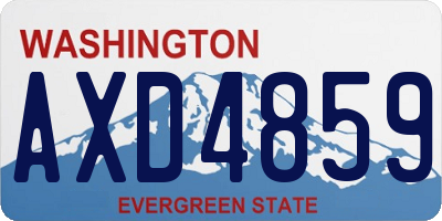 WA license plate AXD4859