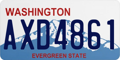 WA license plate AXD4861