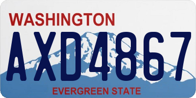 WA license plate AXD4867