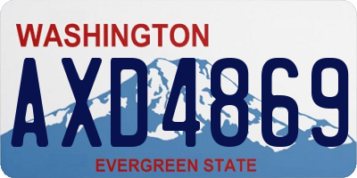 WA license plate AXD4869