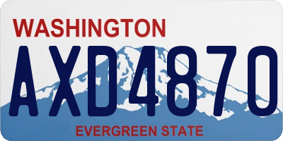 WA license plate AXD4870