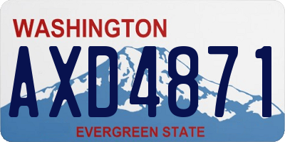 WA license plate AXD4871