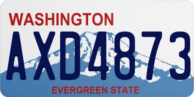 WA license plate AXD4873