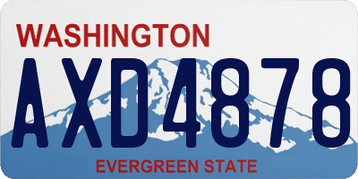 WA license plate AXD4878